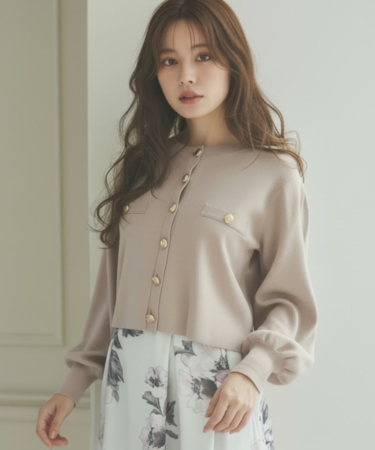 【2/27(Fri)発売】金ボタンスカラップカーディガン