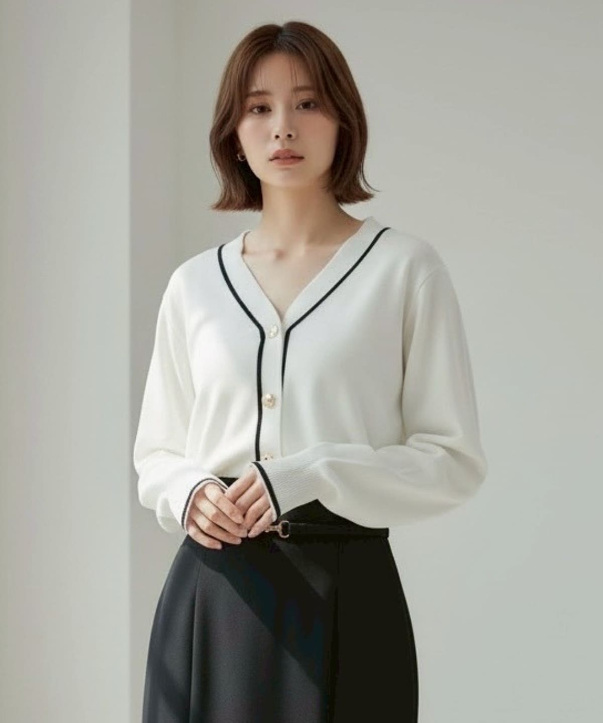 バイカラーUVカットカーディガン