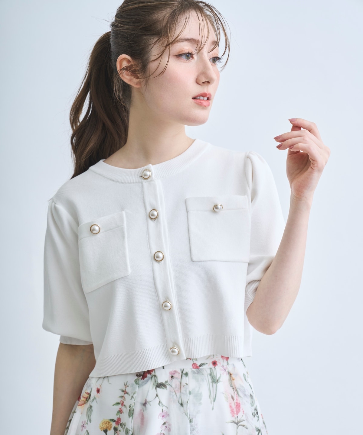 【4/10(Fri)発売】パフスリーブニットカーデプルオーバー