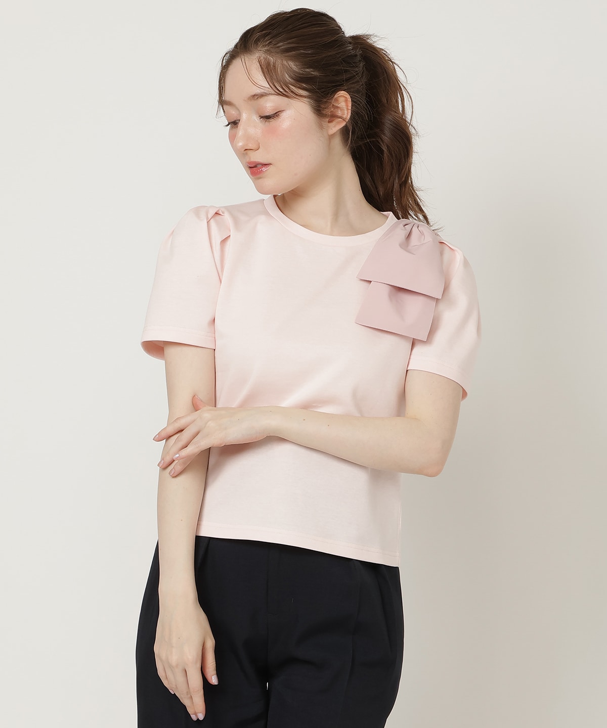 【5/8(Fri)発売】ショルダーリボンカットソー