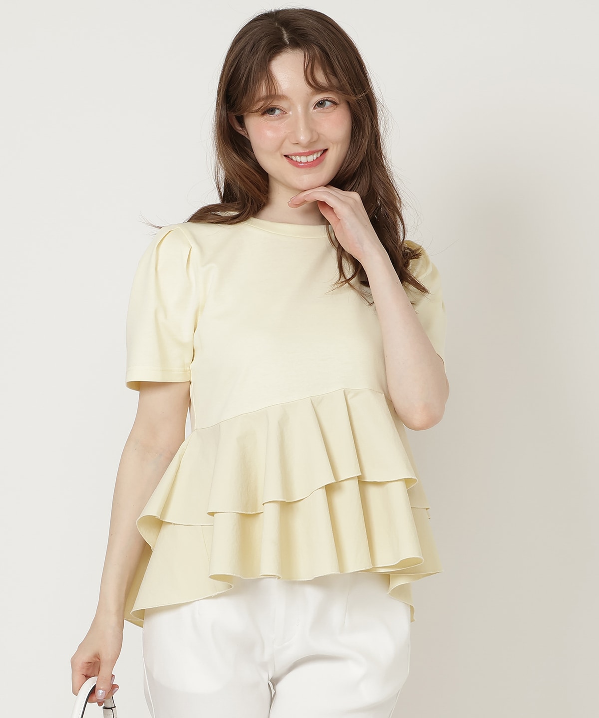 【5/8(Fri)発売】異素材ペプラムトップス