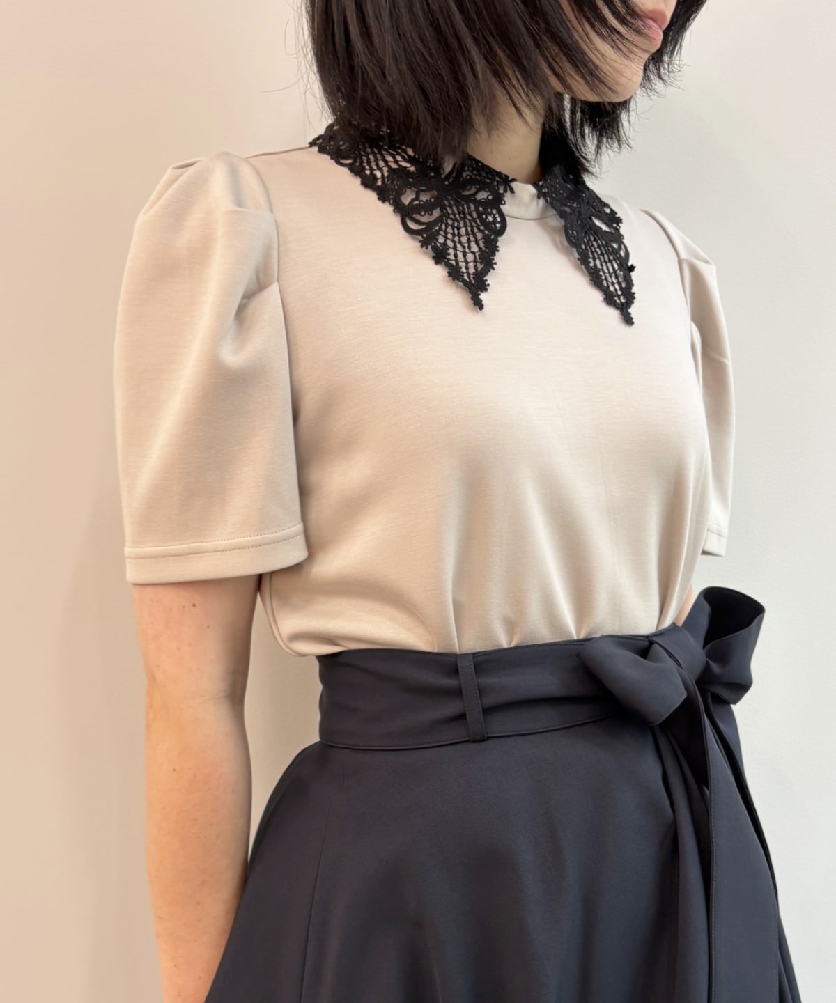 【5/1(Fri)発売】レースカラータックスリーブトップス
