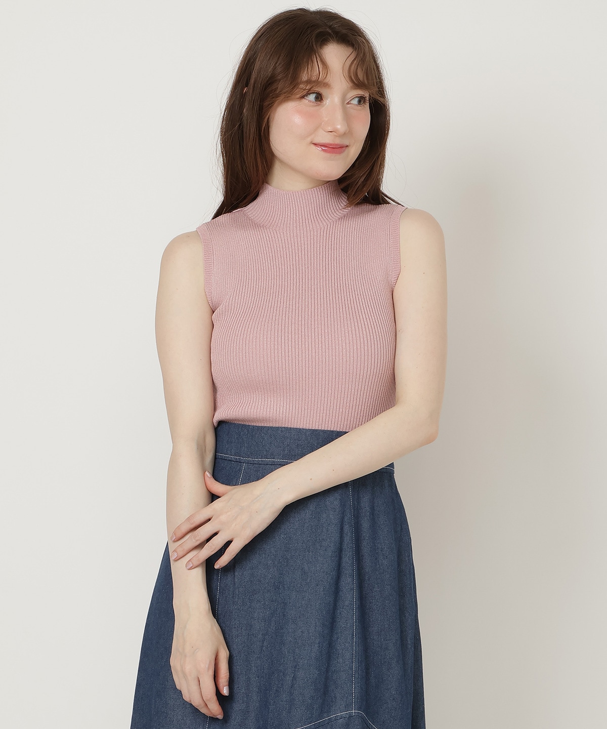 【5/8(Fri)発売】ノースリハイネックラメニット