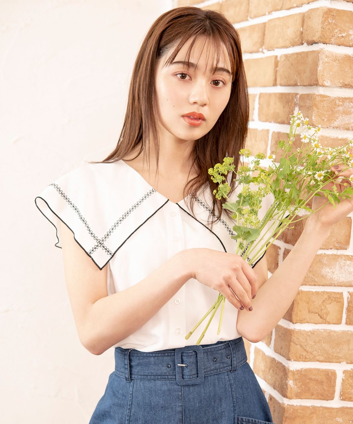 デシンｂｉｇカラーブラウス M オフホワイト Willselection 公式オンラインショップ バーンデストローズ