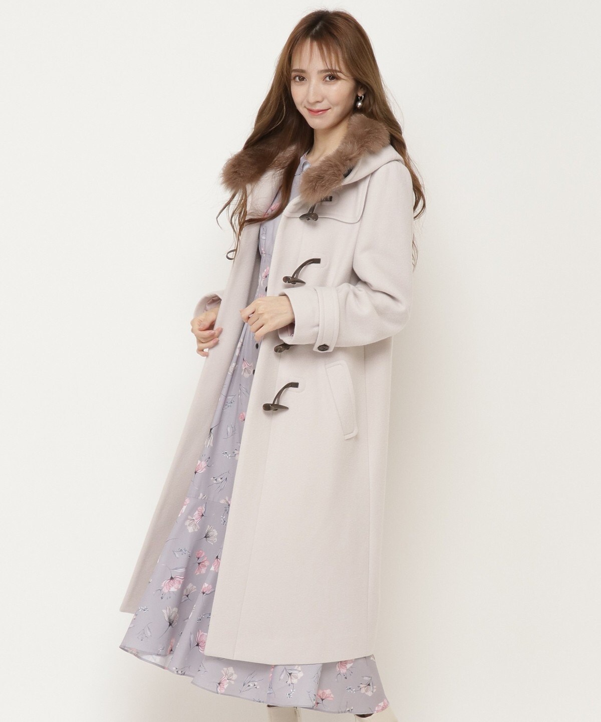 フォックスファー付2wayウール100ダッフルコート S エクリュ Willselection 公式オンラインショップ バーンデストローズ