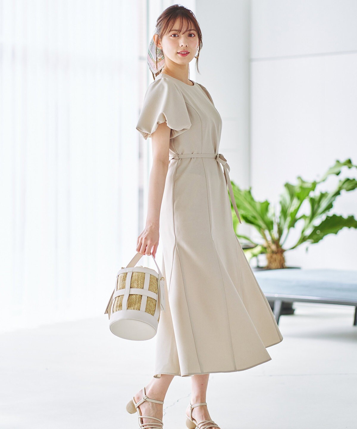 マーメイドワンピース M ベージュ Willselection 公式オンラインショップ バーンデストローズ