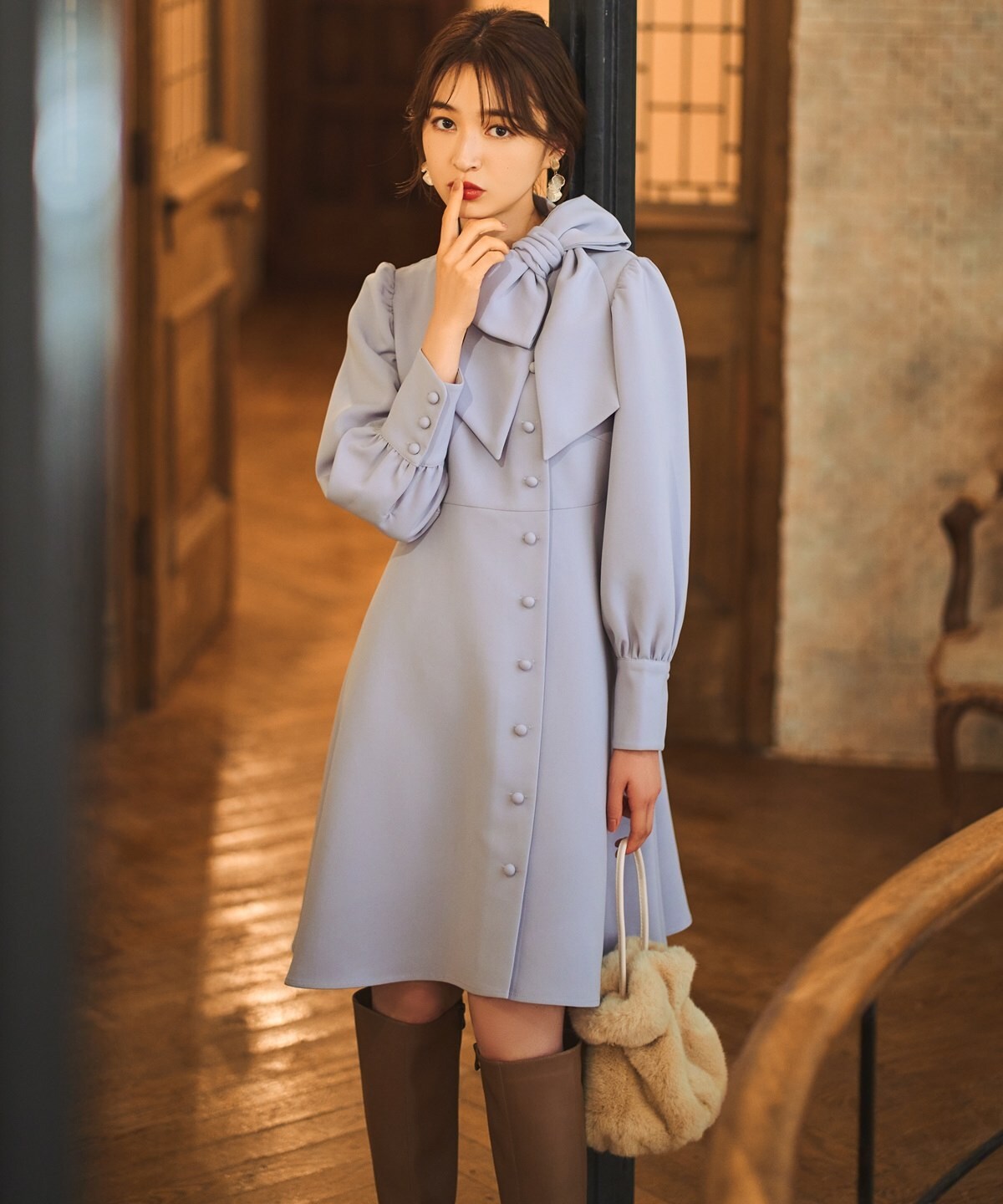 ショップリスト情報 ブラック アシメリボンワンピース Willselection ひざ丈ワンピース Winetfsa Com Br