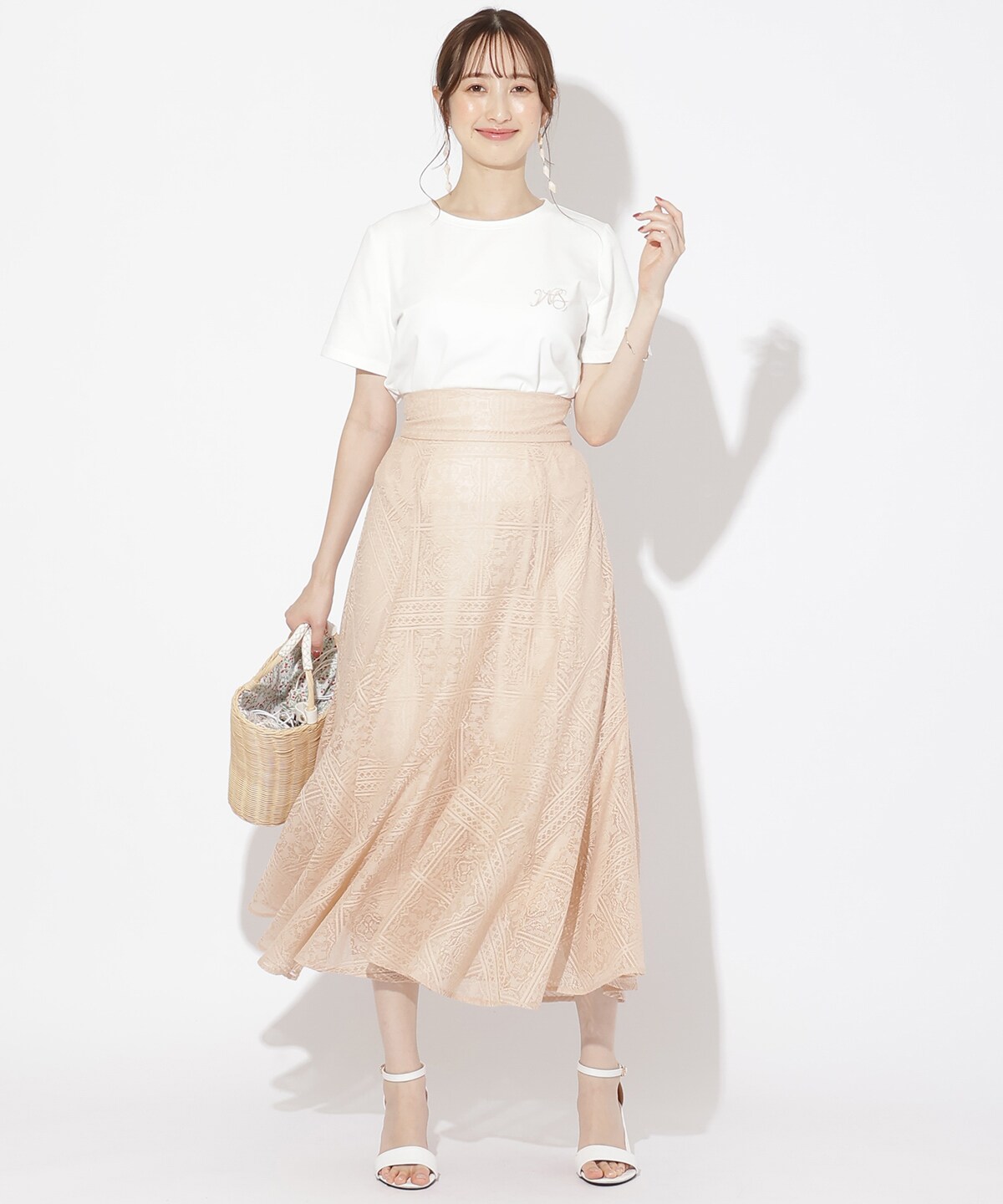 クラフト風レーススカート(M オレンジ): WILLSELECTION｜公式  