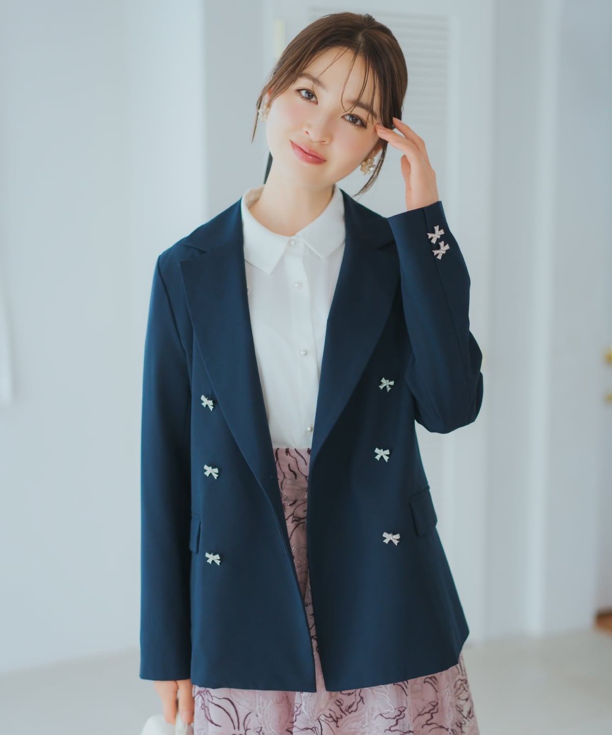 リボンボタンジャケット