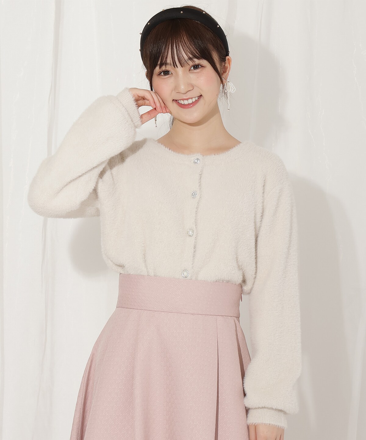 アソートボタンフェザーカーディガン(F ホワイト): WILLSELECTION  