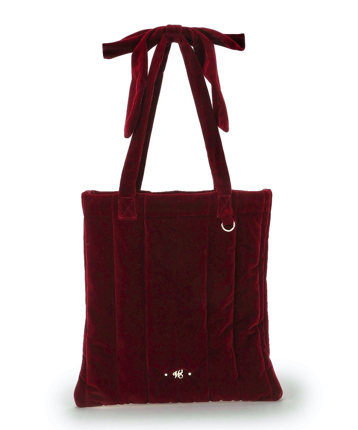 ショルダーリボンベロアトート