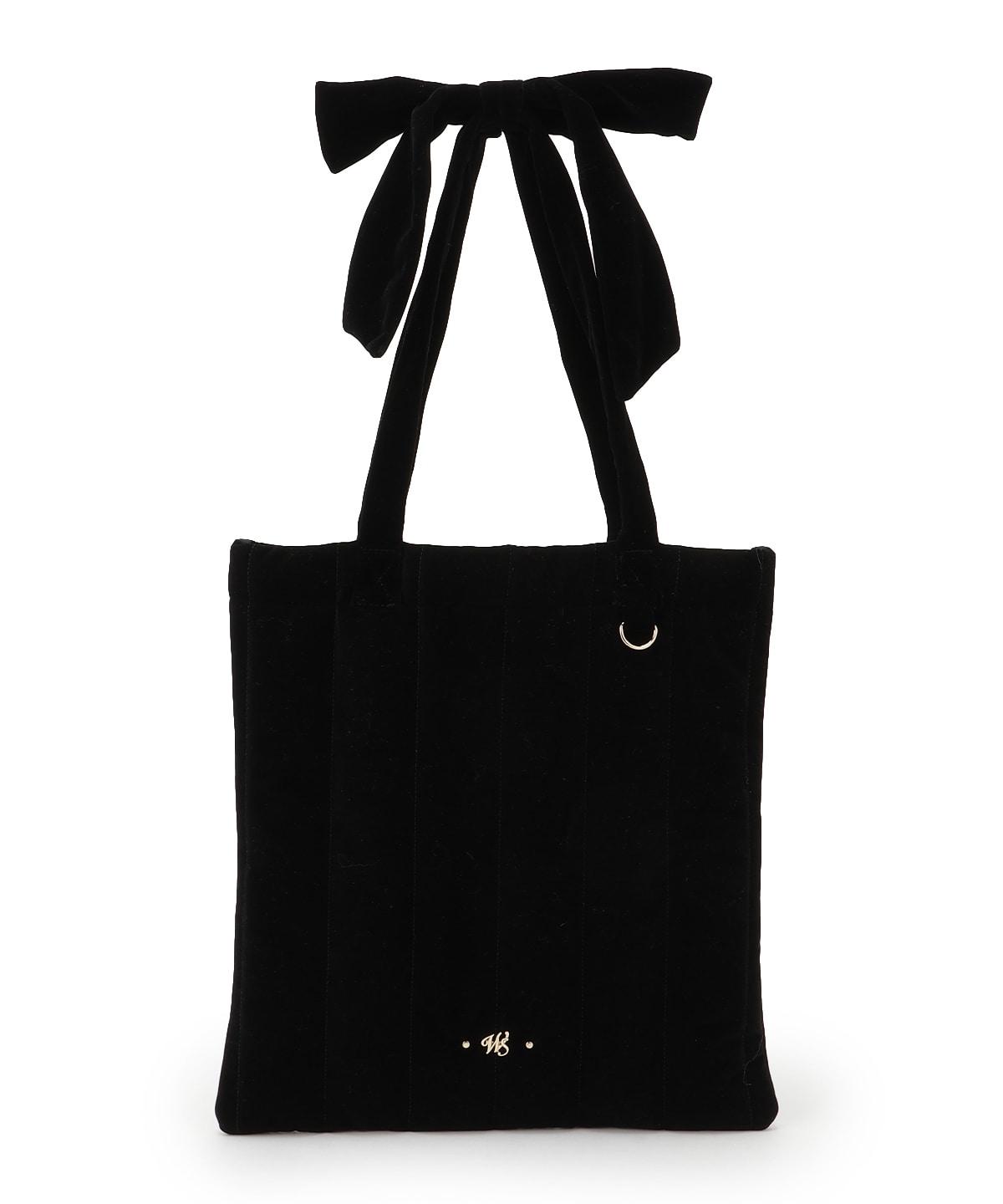 ショルダーリボンベロアトート