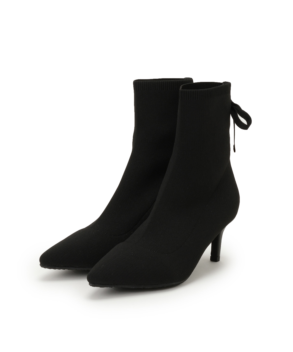 レースアップリボンソックスブーツ