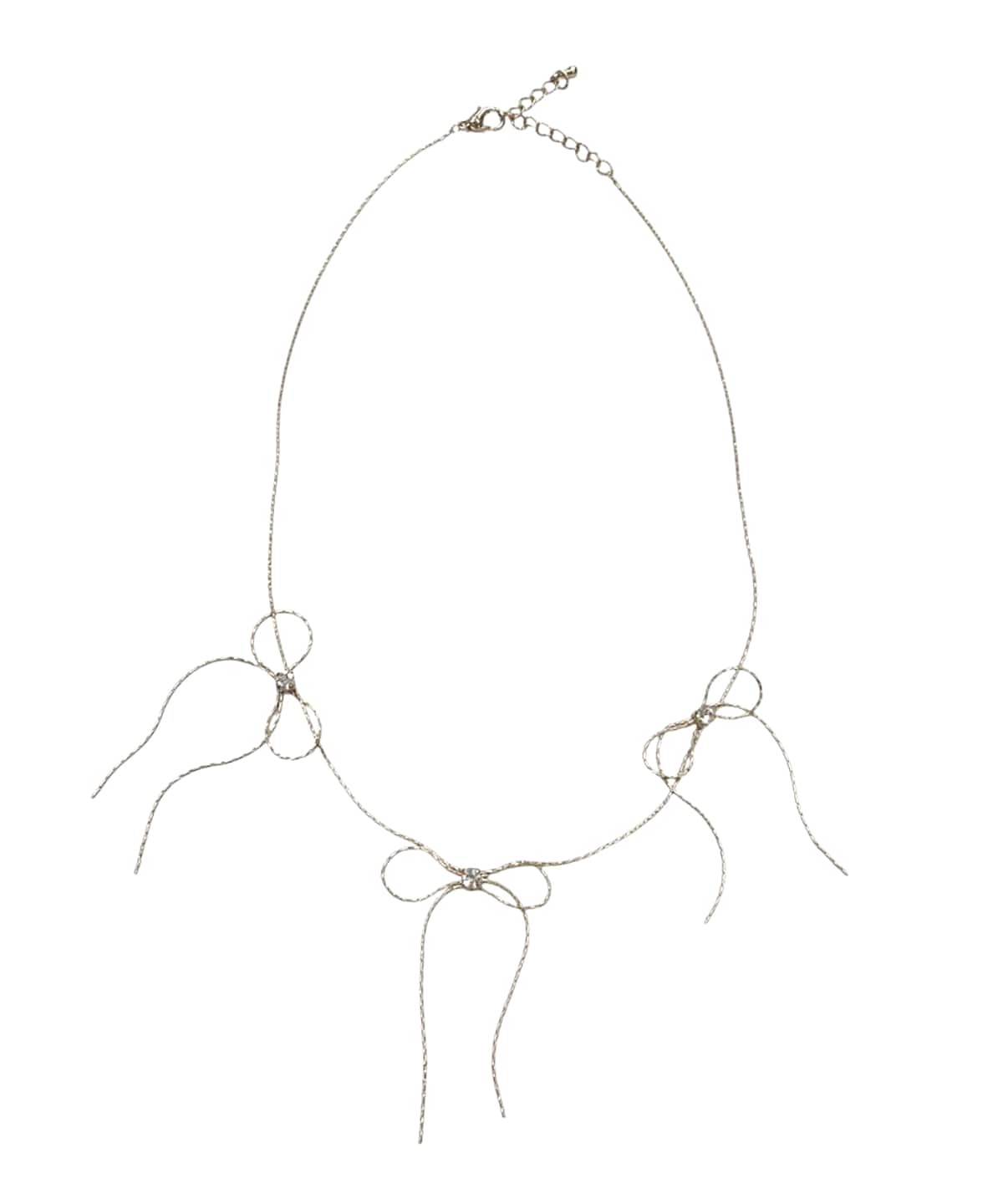 ランダムリボンゴールドネックレス