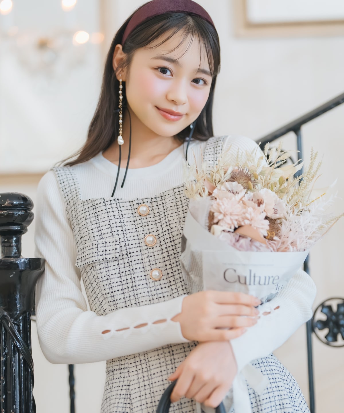 【ツイードセットアップシリーズ】ツイードビスチェ