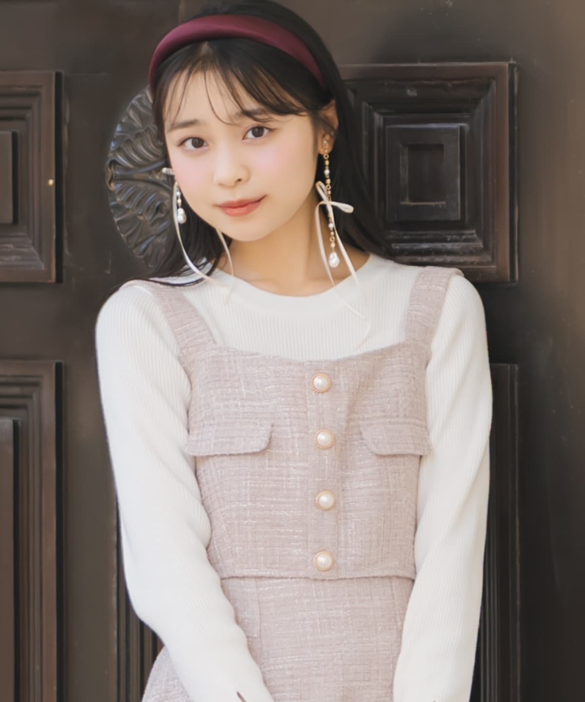 【ツイードセットアップシリーズ】ツイードビスチェ