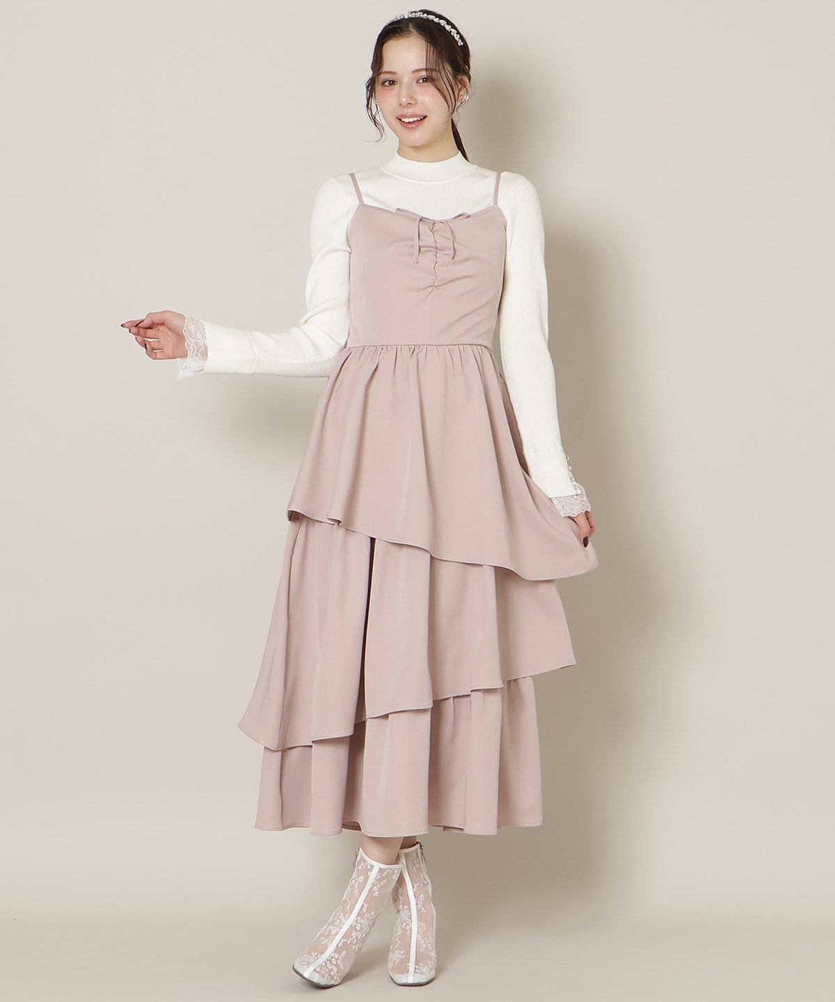 【New Year's Item】ティアードキャミワンピース