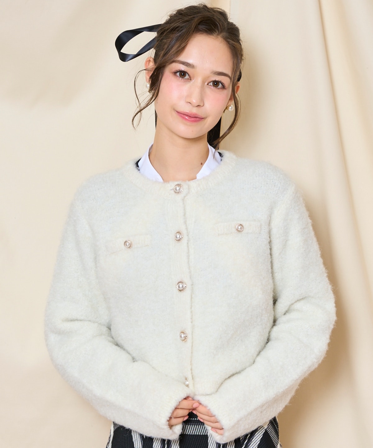 ループヤーンニットジャケット