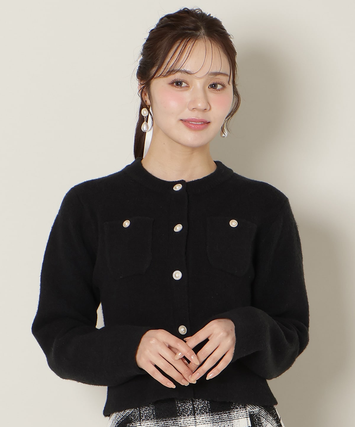 モヘアライクニットジャケット