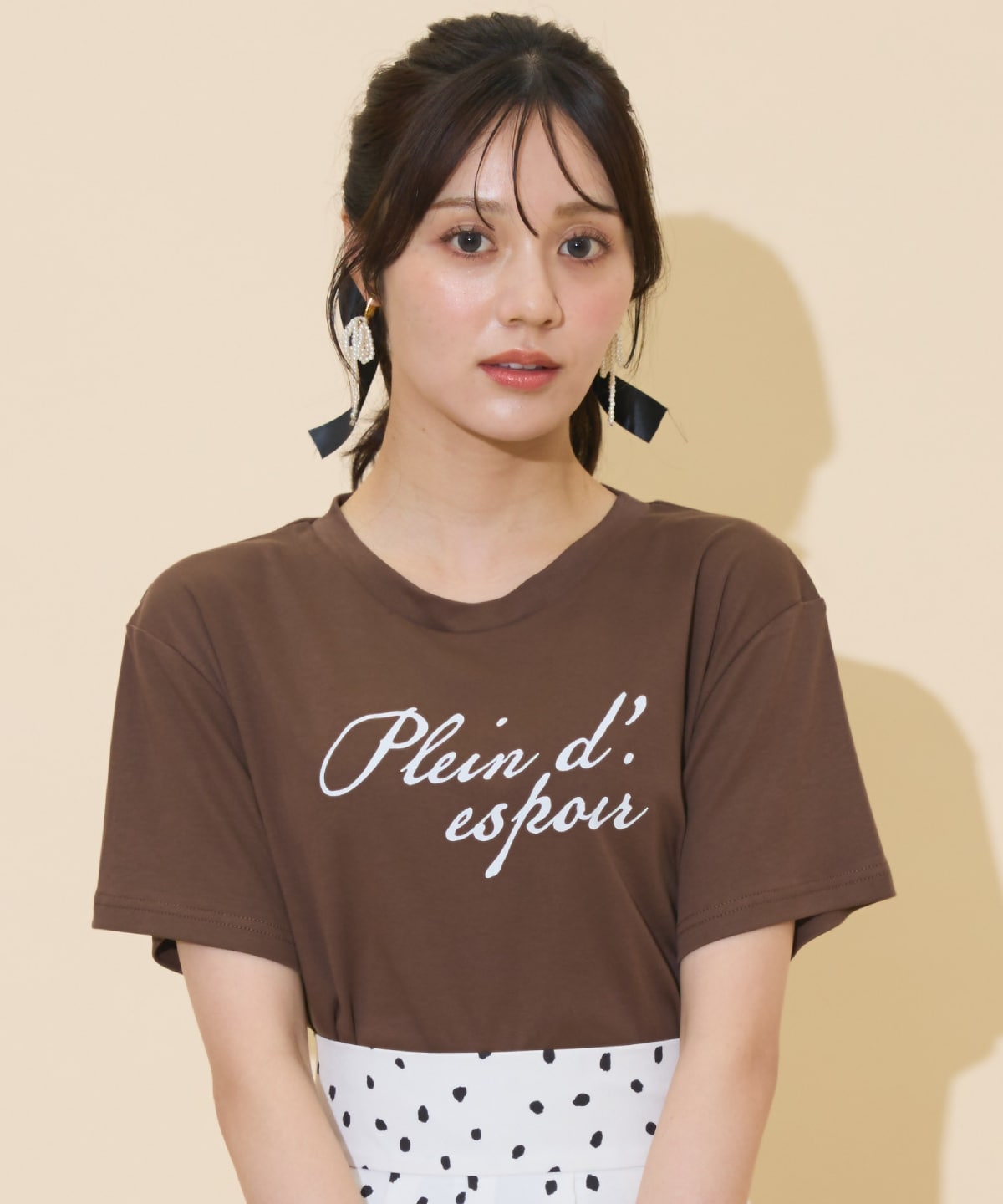 ドロップショルダーロゴTシャツ