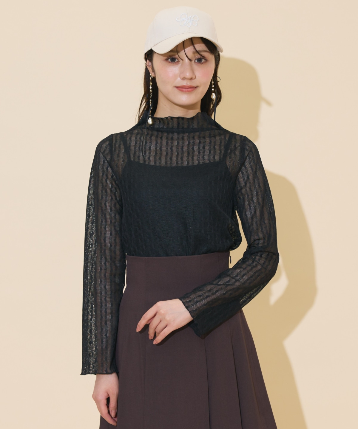 袖口リボンリブタートルニット(F ホワイト): WILLSELECTION