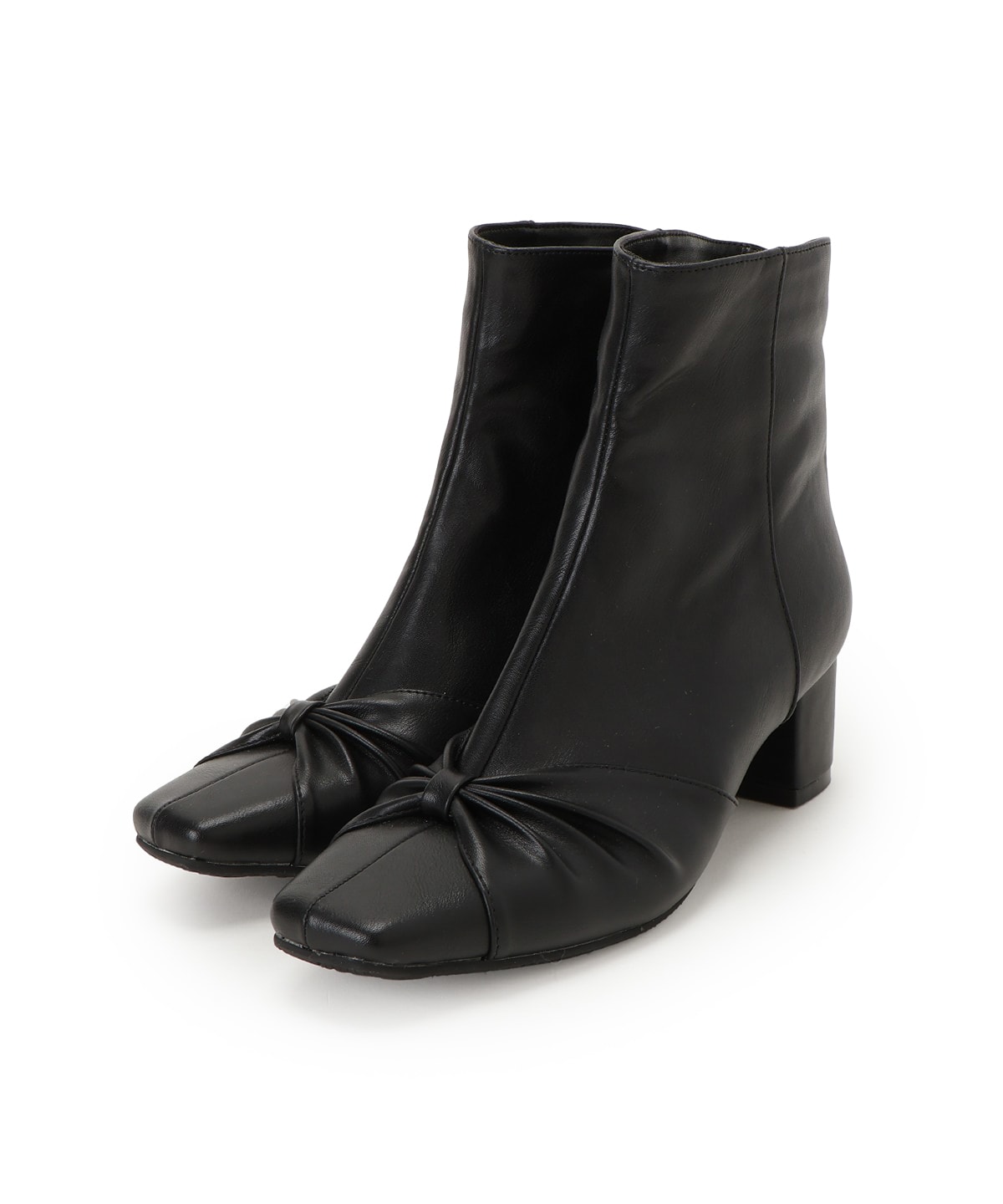 フロントリボンショートブーツ