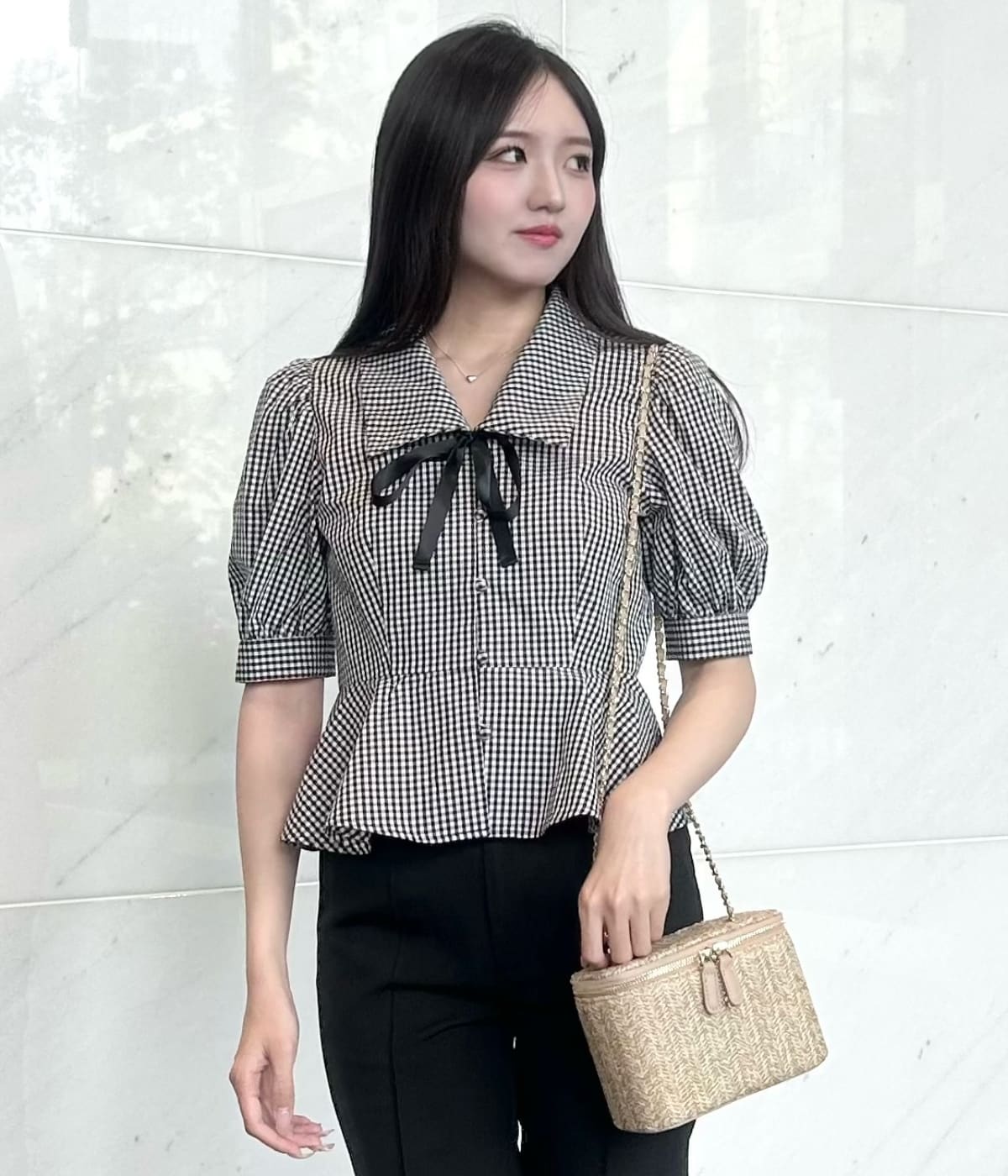 【新色追加】パフスリーブペプラムブラウス