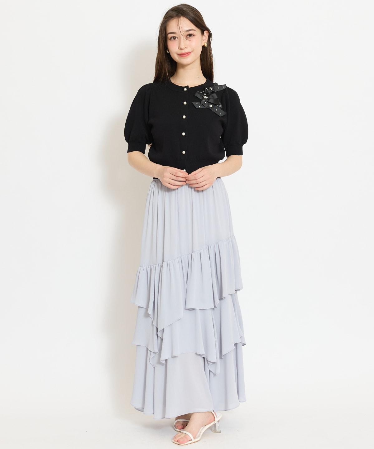 アシメティアードスカート