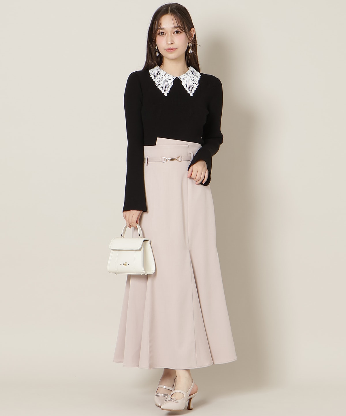 ビットベルト付きマーメイドスカート