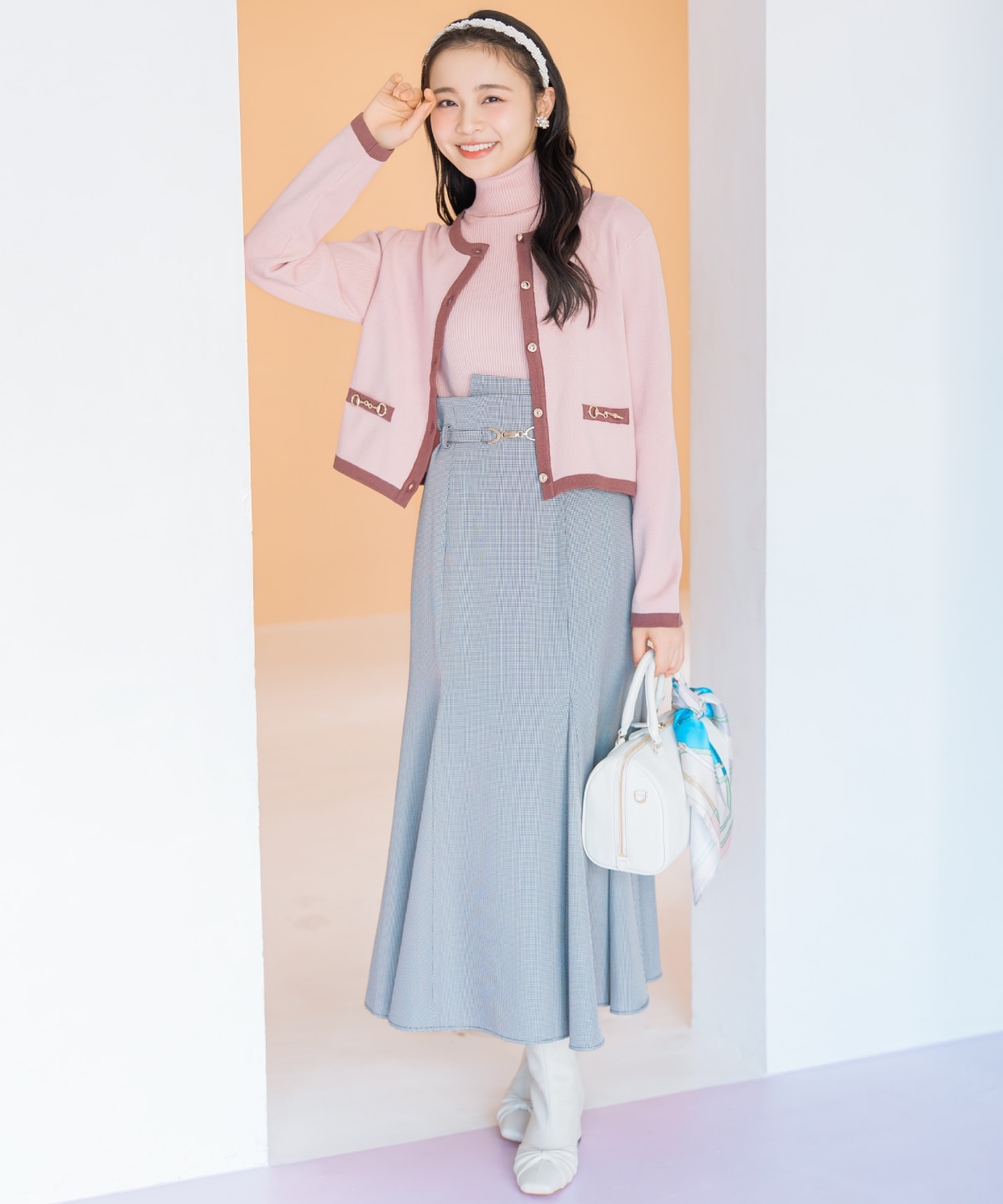 ビットベルト付きマーメイドスカート