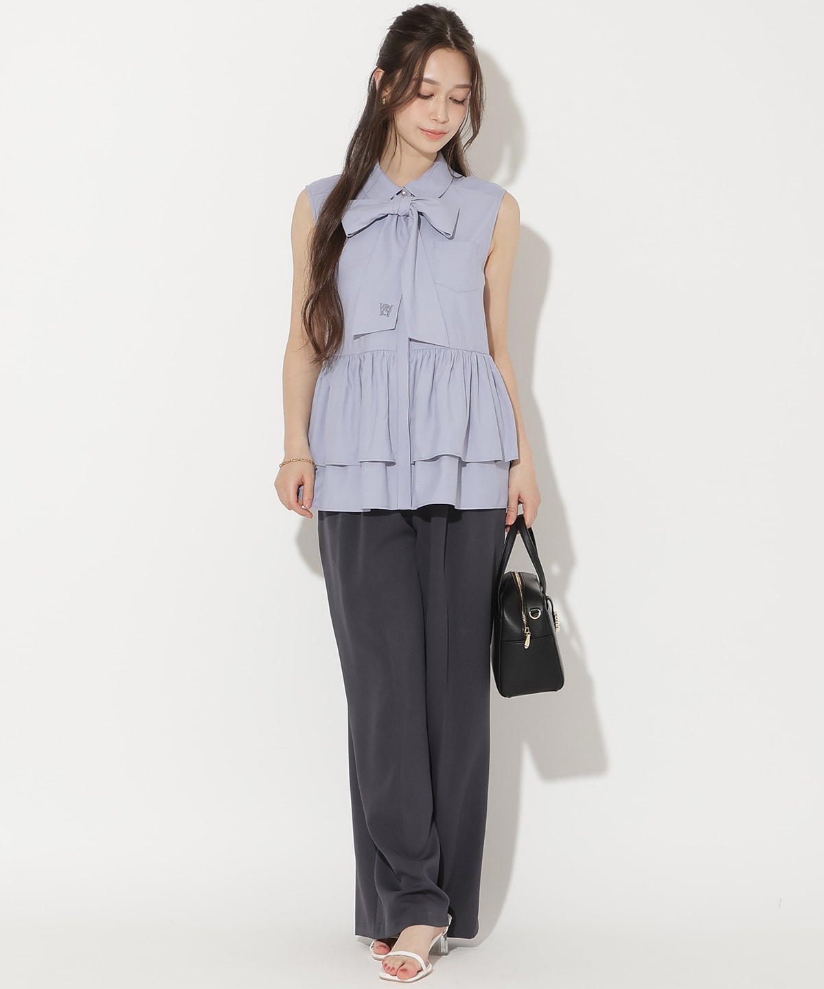 ダブルタックワイドパンツ