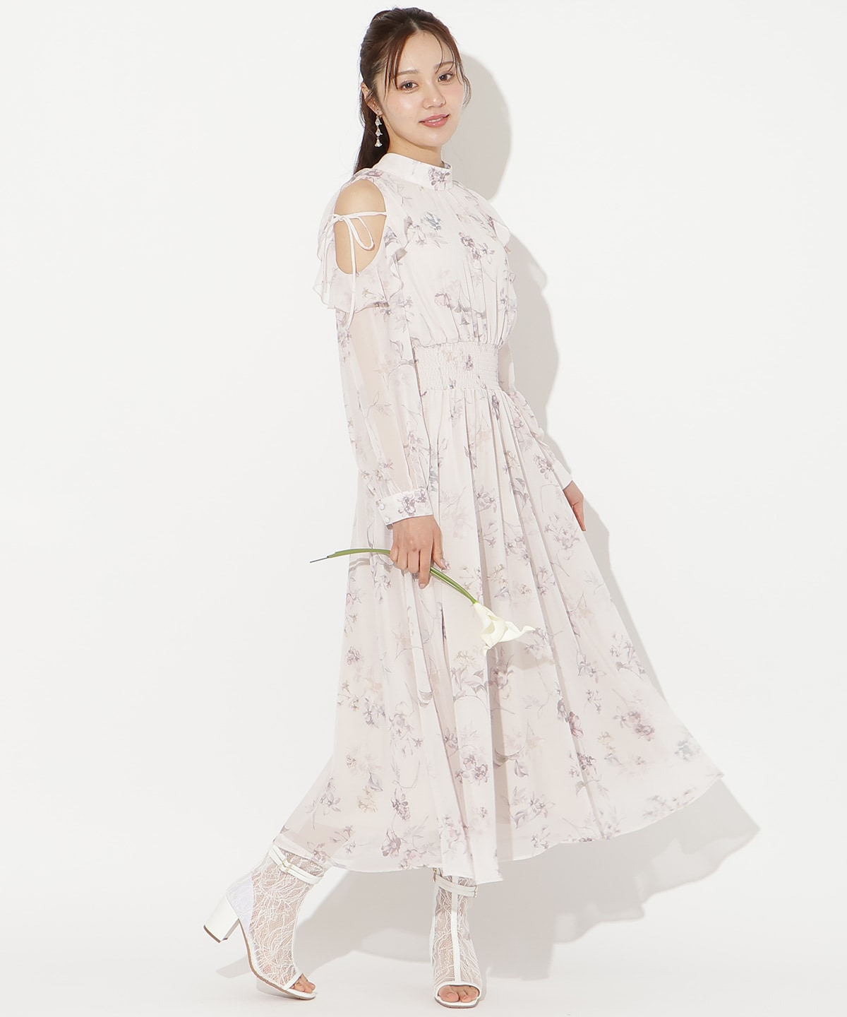 【2/27(fri)発売】フラワープリントフリルスリーブワンピース