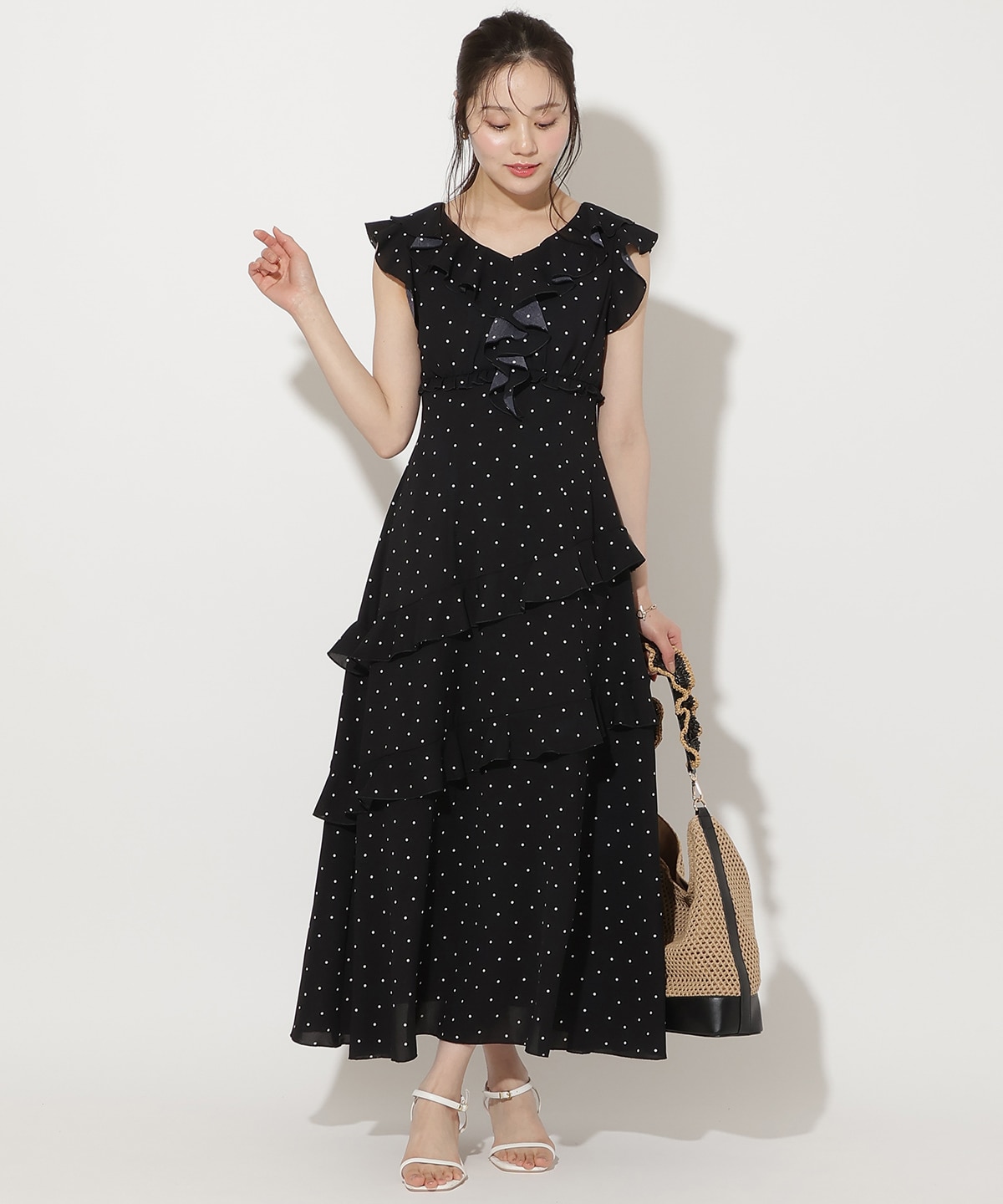 【6/11(thu)10時発売】ラッフルフリルティアードワンピース