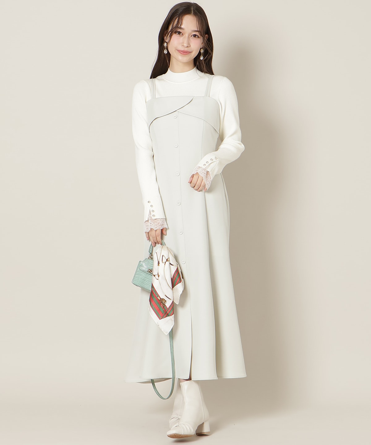 フロントスリットマーメイドワンピース