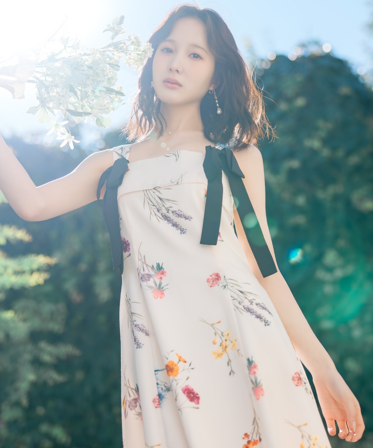 【3/12(thu)10時発売】ボタニカルフラワーシアータックワンピース