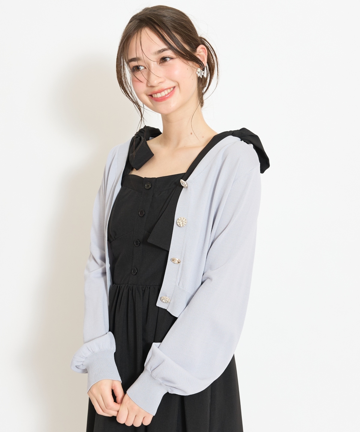 アソートボタンUVカットカーディガン