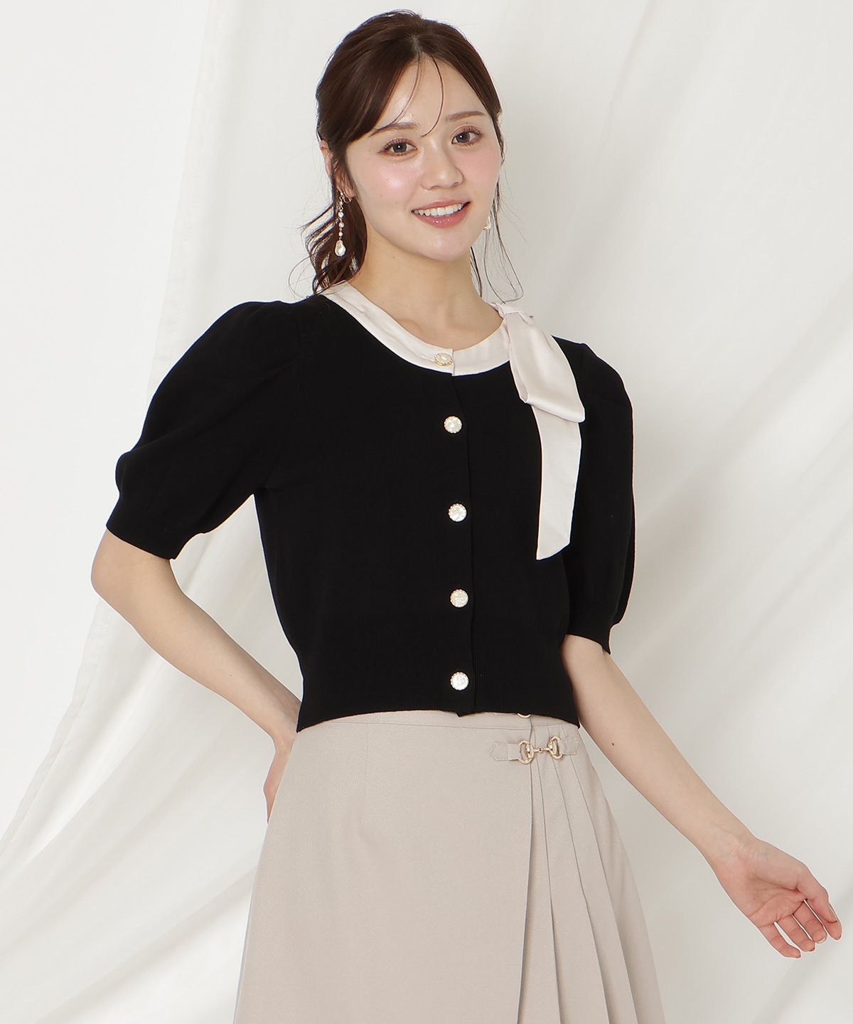 【2/27(fri)発売】リボンパフカーディガン