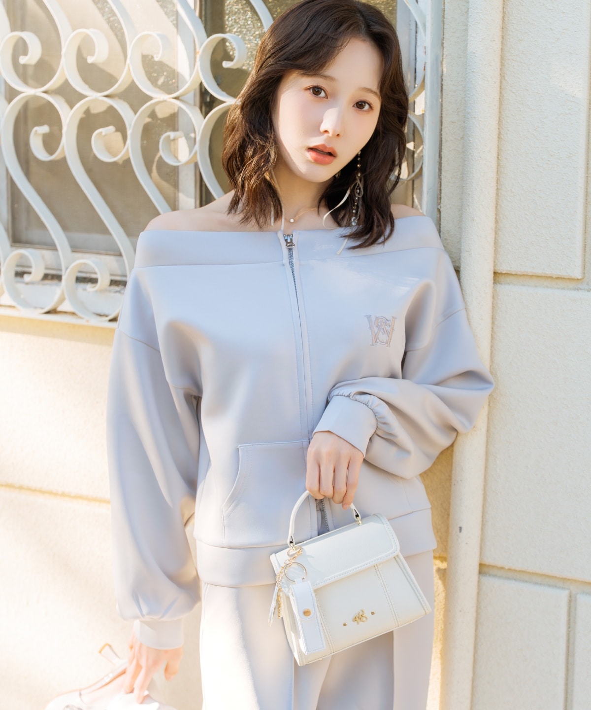 【3/12(thu)10時発売】ダブルZIPオフショルスウェットトップス