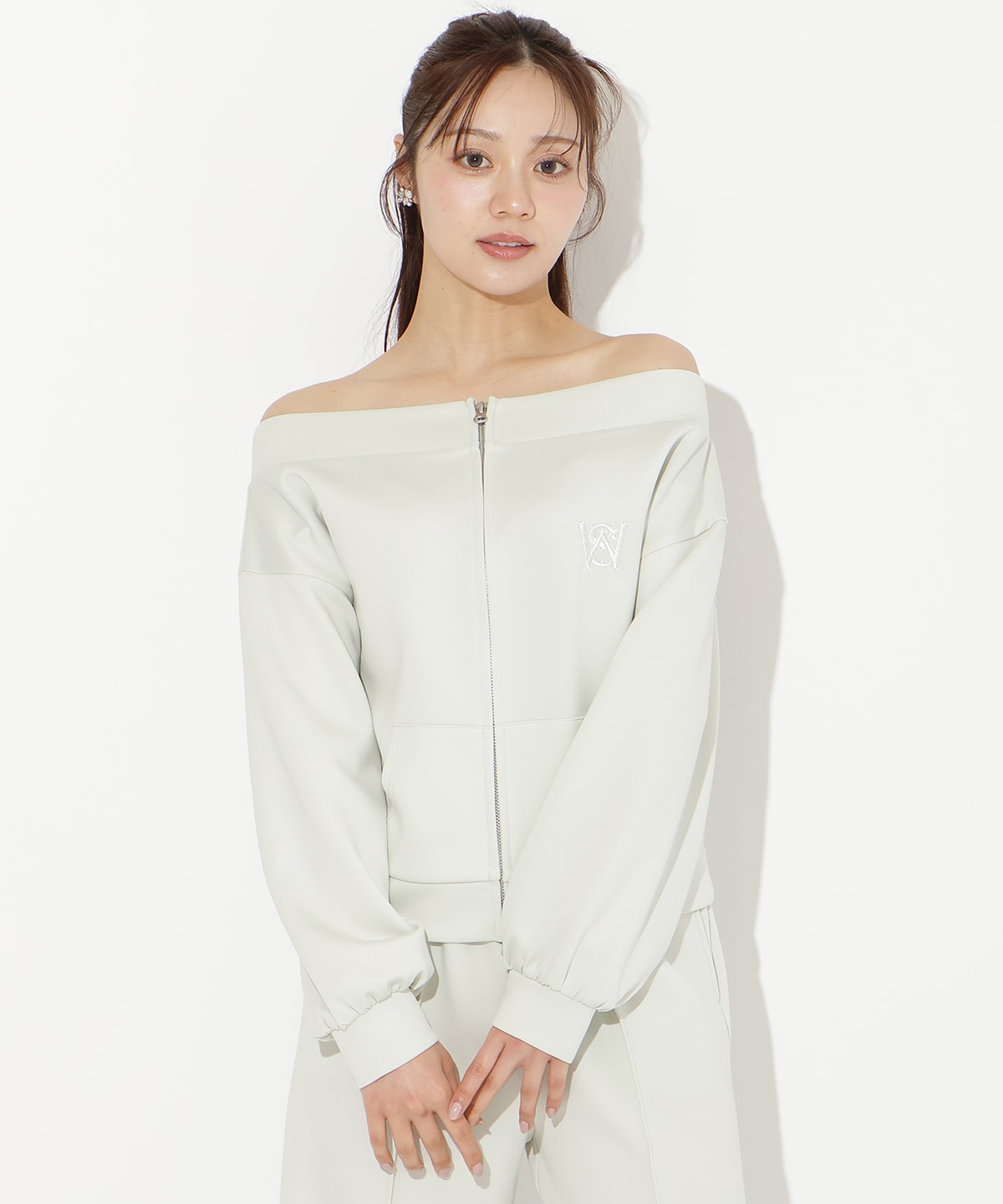 【3/12(thu)10時発売】ダブルZIPオフショルスウェットトップス