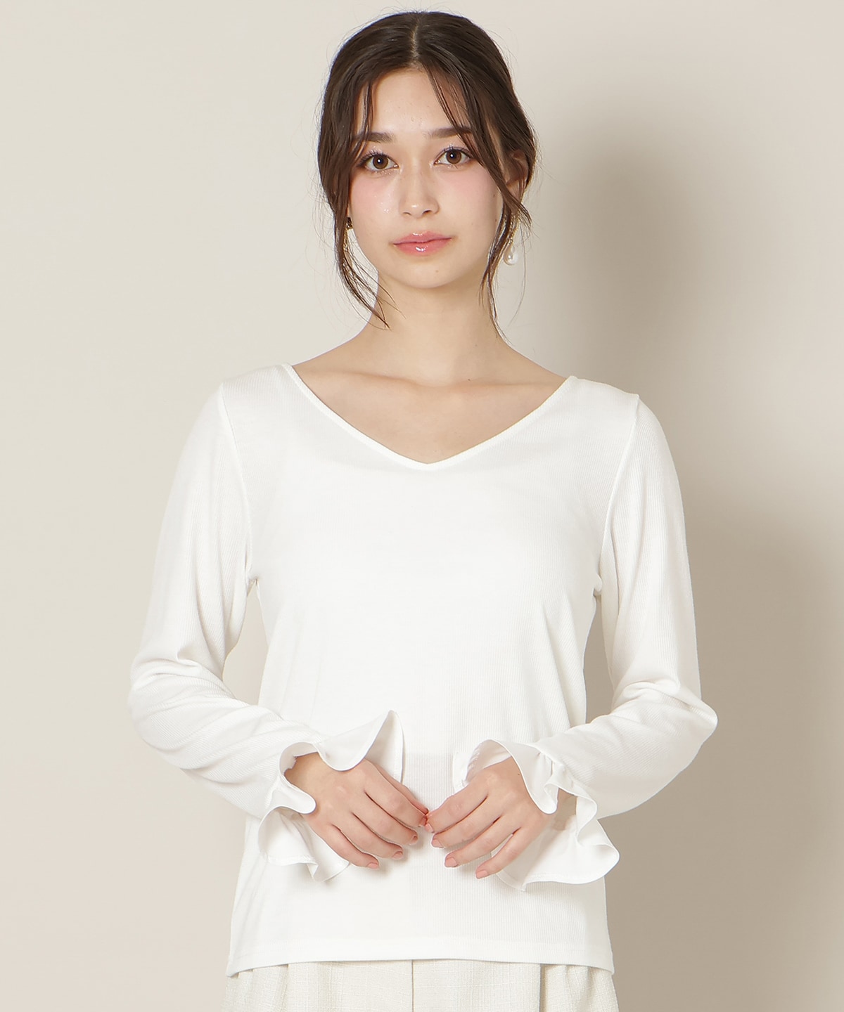 フリルカフスインナートップス