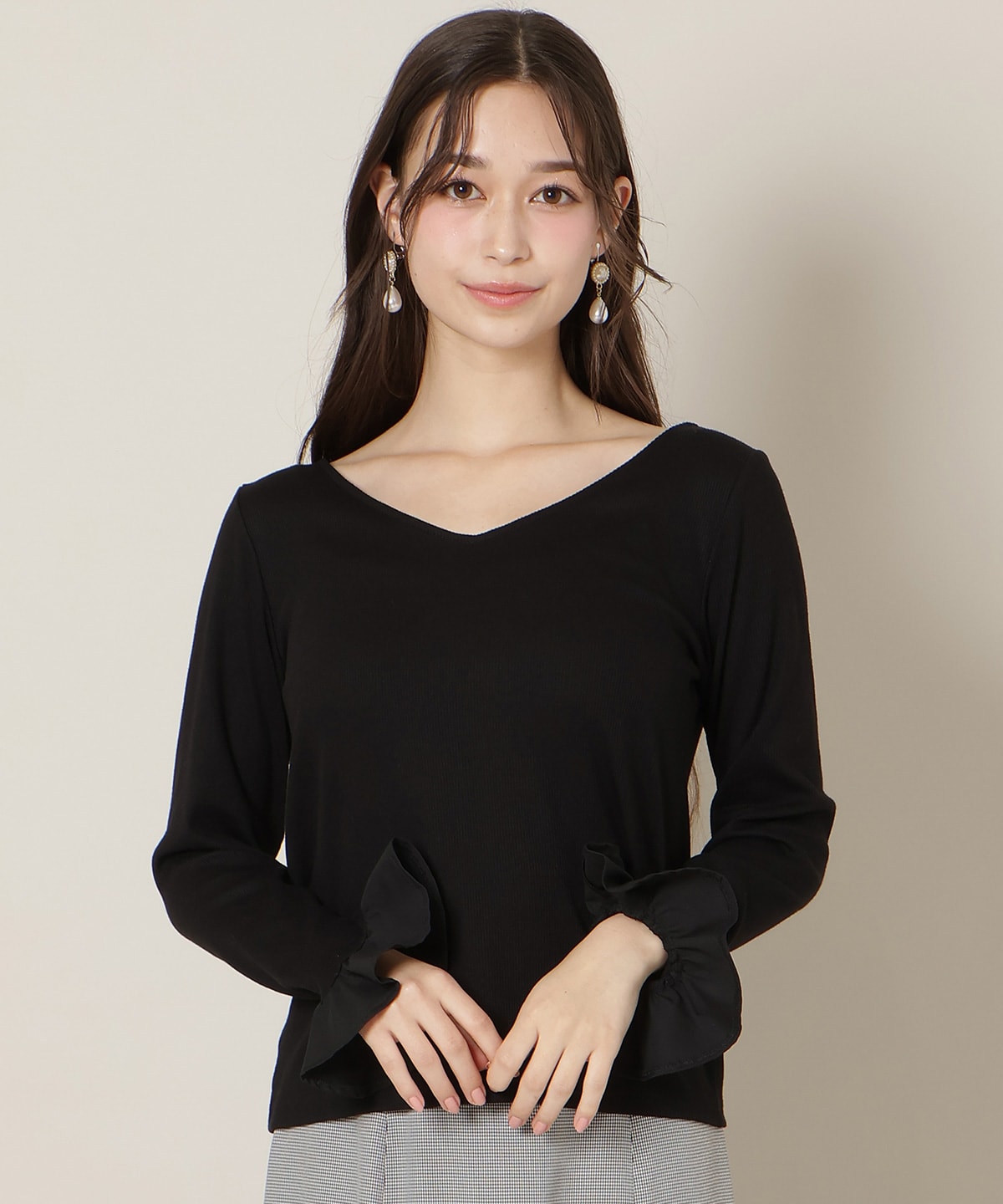 フリルカフスインナートップス