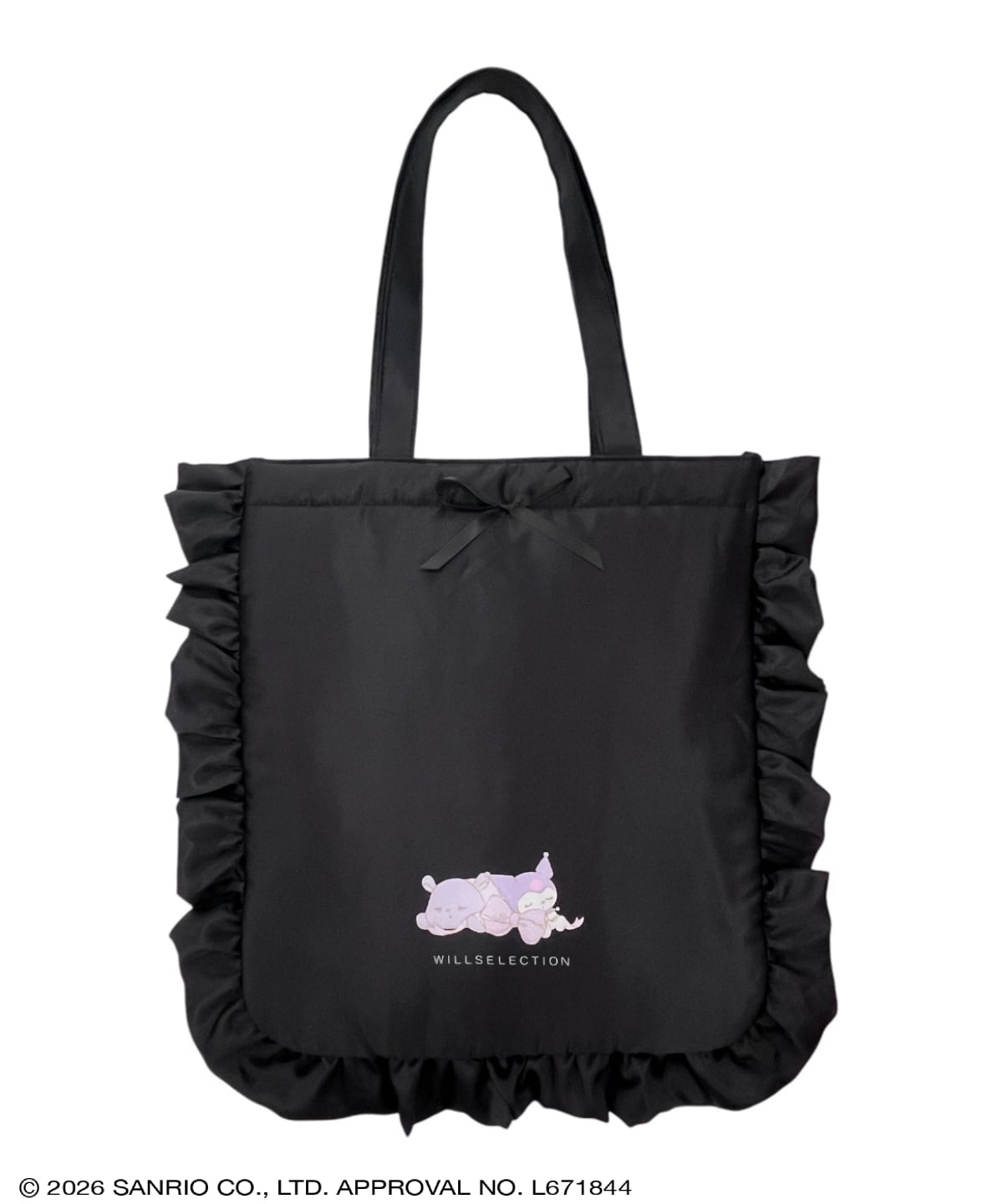 【9/17(thu)10時発売】WILLSELECTION×マイメロディ&クロミ サテンフリルトートバッグ