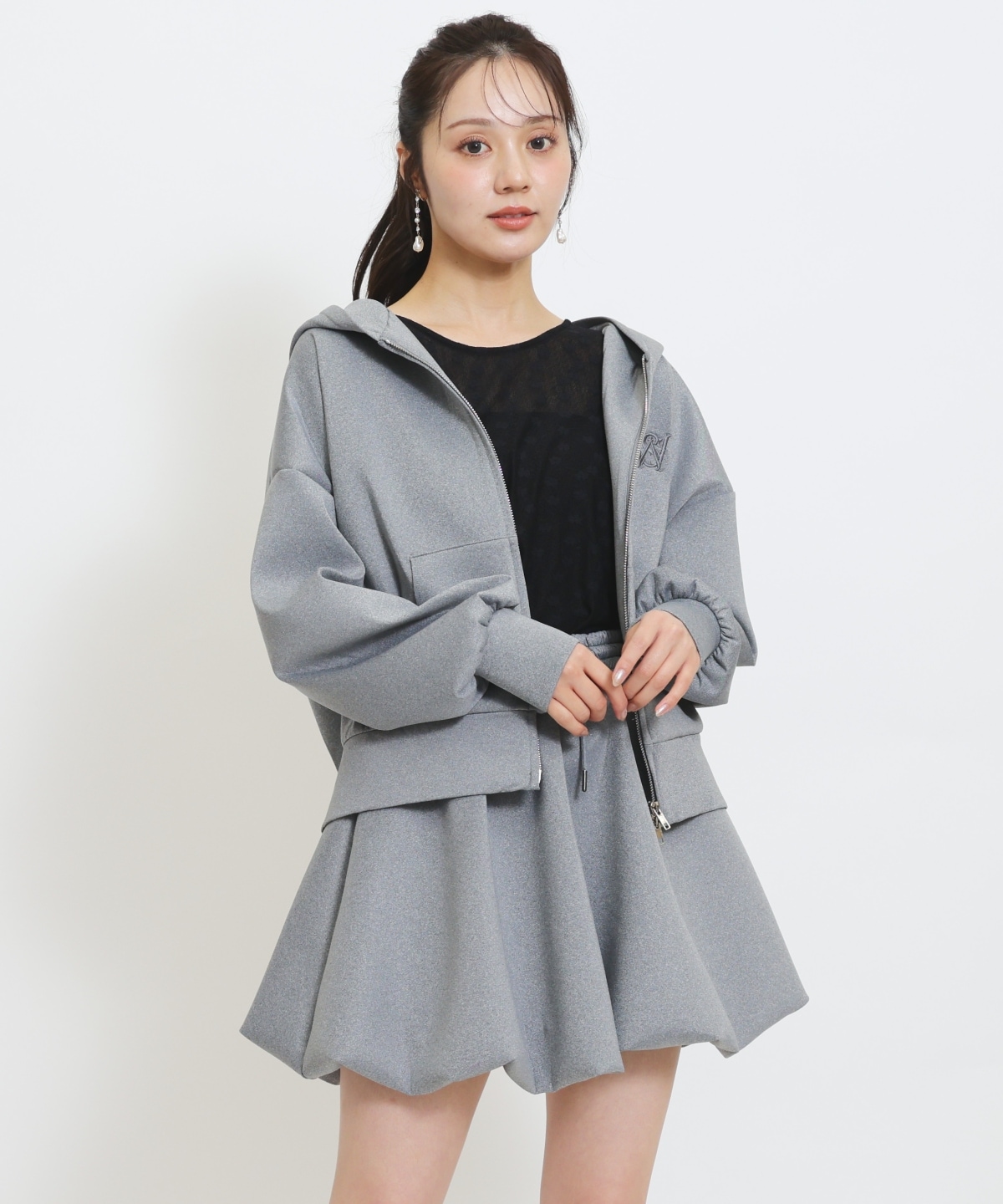 【セットアップ対応】バルーンミニスカート