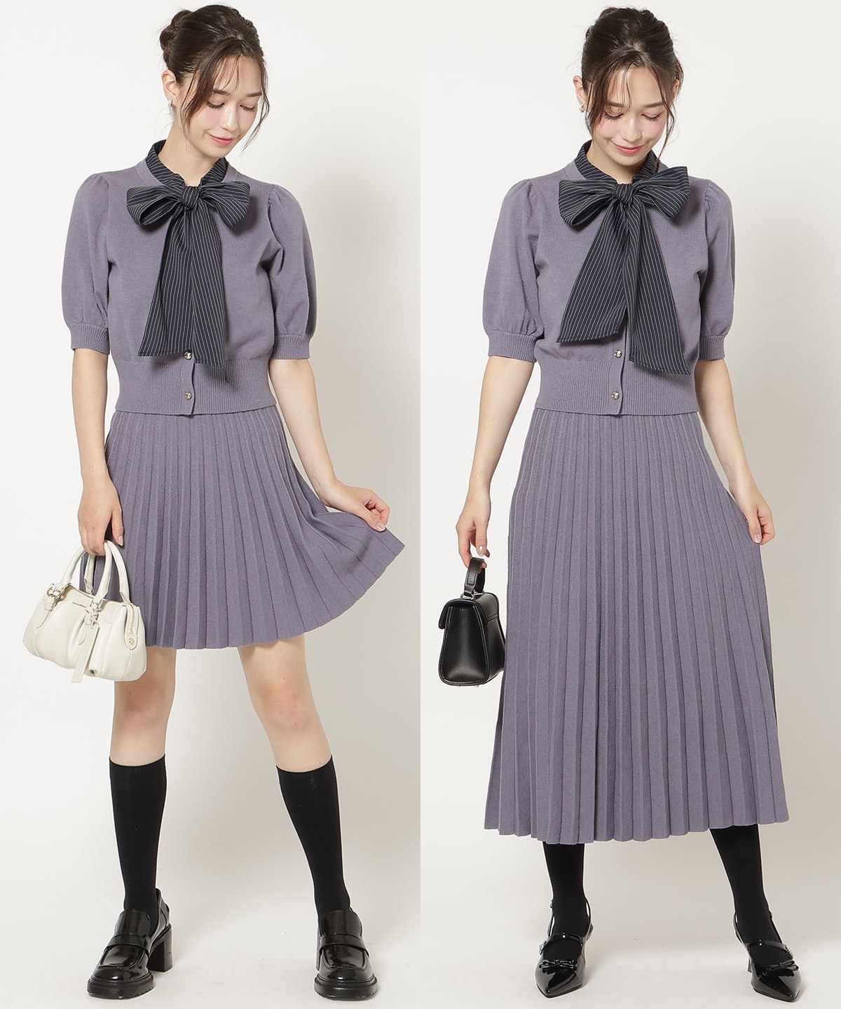 【9/10(thu)10時発売】プリーツニットスカート