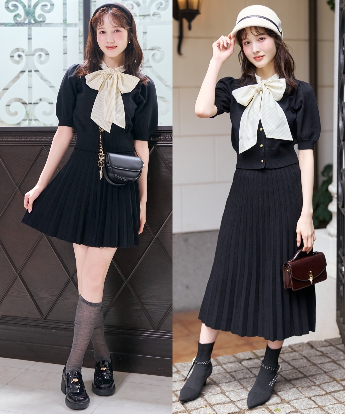 【9/10(thu)10時発売】プリーツニットスカート