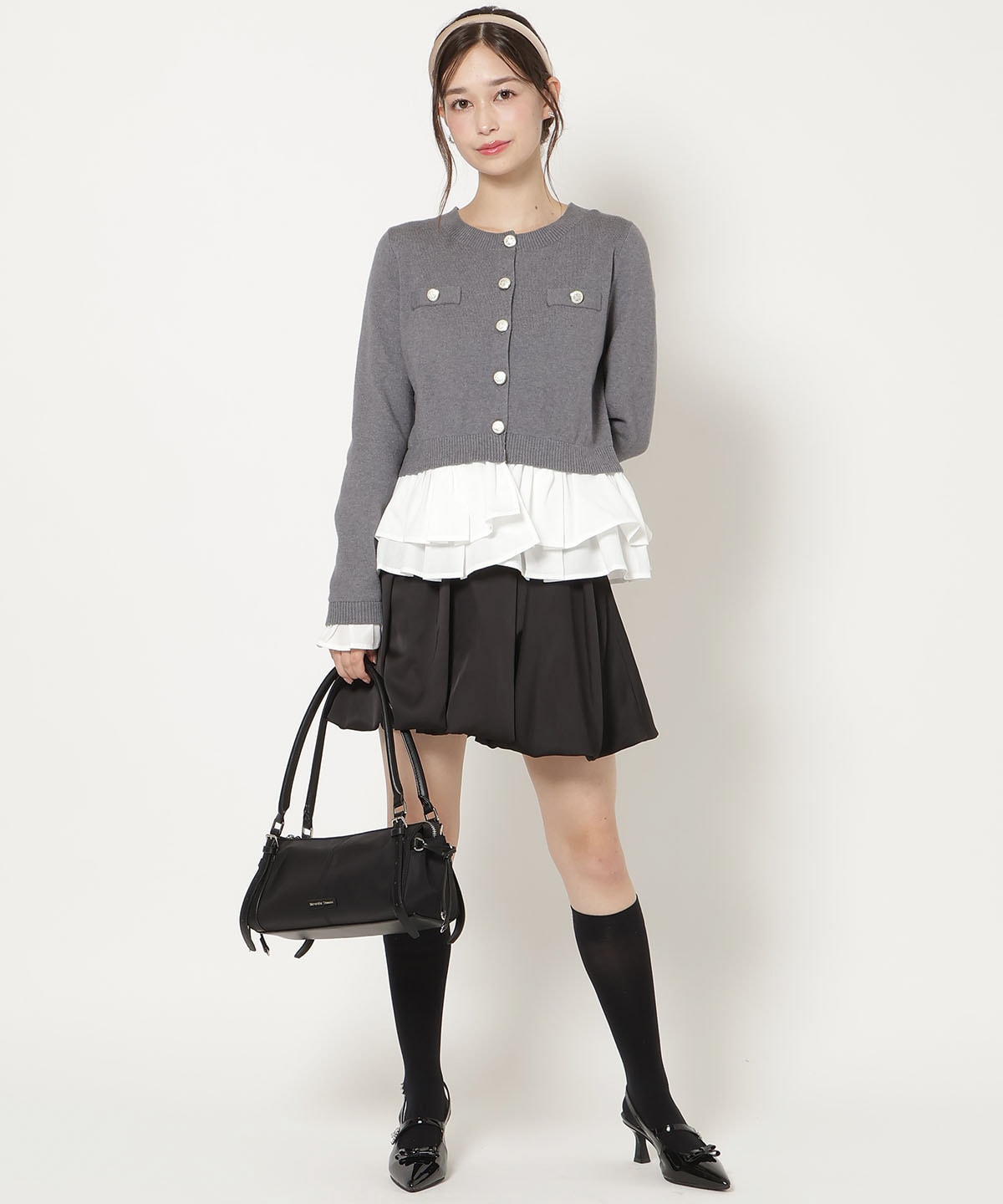 タックバルーンミニスカート
