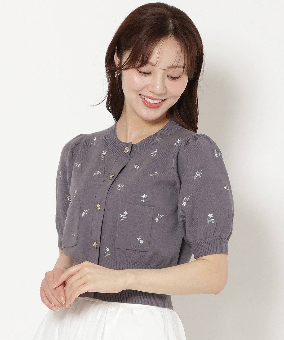 【8/7(fri)20時発売】モチーフ刺繍カーディガン