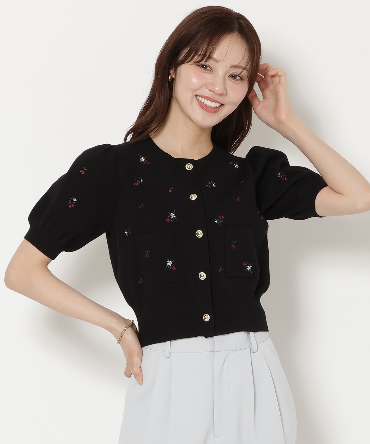 【8/7(fri)20時発売】モチーフ刺繍カーディガン