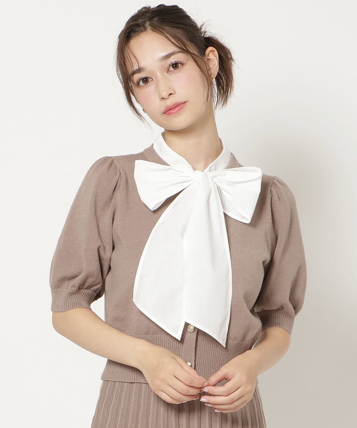 【9/10(thu)10時発売】リボンタイドッキングパフニット