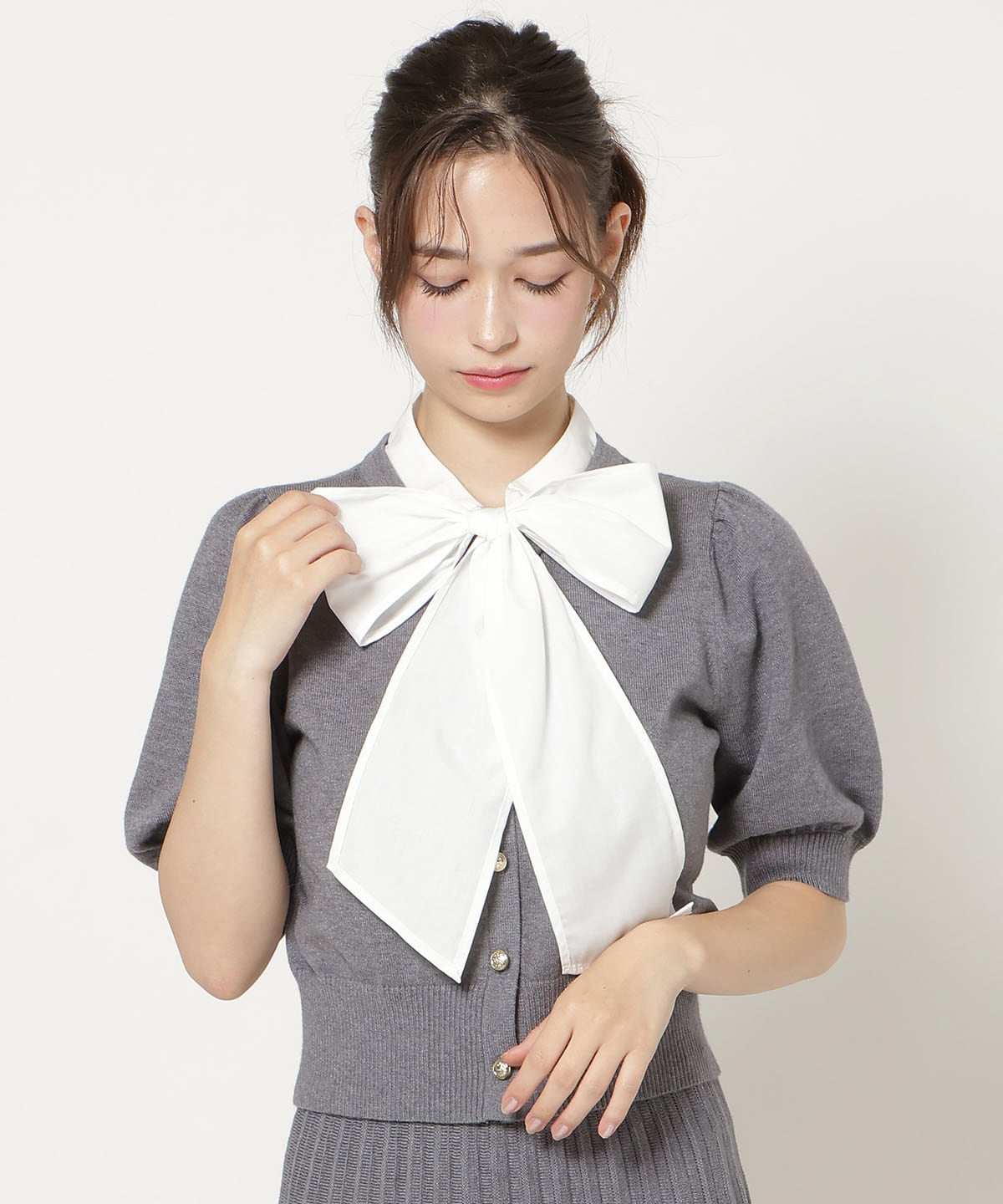 【9/10(thu)10時発売】リボンタイドッキングパフニット